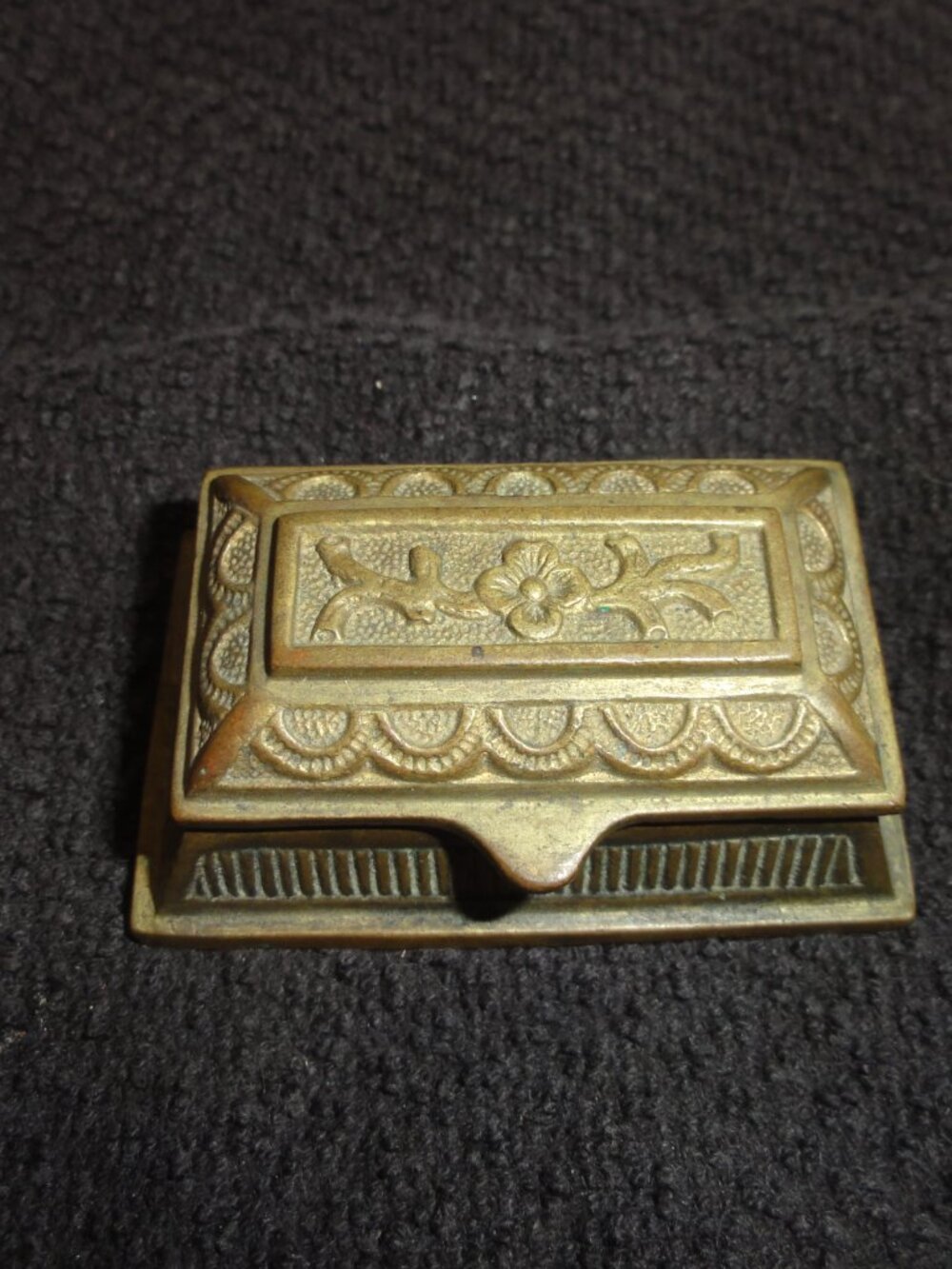 Antique Bronze Stamp Holder